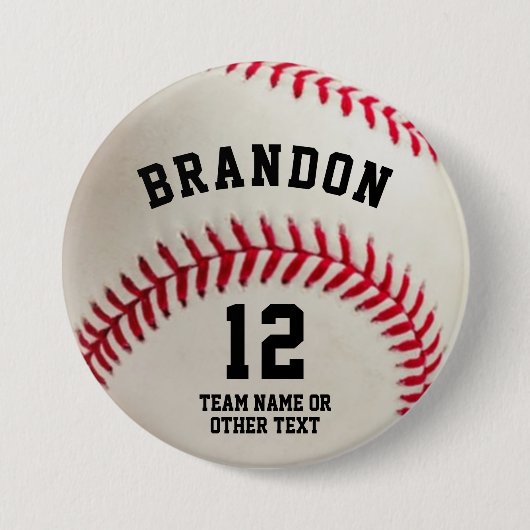 Name des Baseball-Spielers Button (Vorderseite)