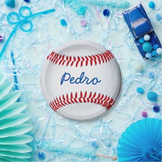 Name des Baseball-Spielers Personalisiert Pappteller (Party)