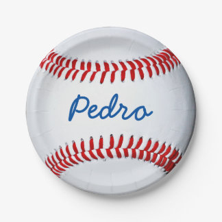 Name des Baseball-Spielers Personalisiert Pappteller
