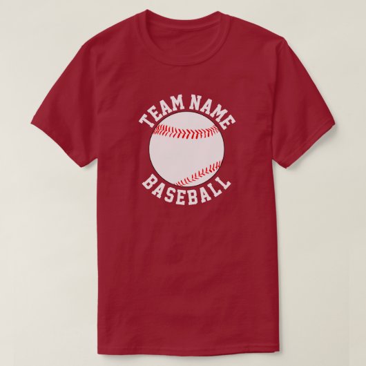 Name des Baseball-Teams, Player & Jersey-Nummer T-Shirt (Design vorne)