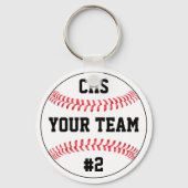 Name des Baseball-Teams, Schulbriefe und Spielernu Schlüsselanhänger (Vorderseite)