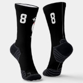 Name des Baseball-Teams und Jersey-Nummer des Play Socken (Gewinkelt)