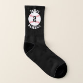 Name des Baseball-Teams und Spielernummer benutzer Socken (Links - Innen)