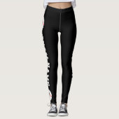 Name des Baseball-Teams und Spielernummer Leggings (Vorderseite)