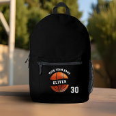 Name des Basketball-Spielers Team Name Sport Bedruckter Rucksack