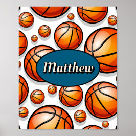 Name des Basketballmusters Poster