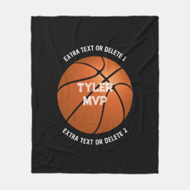Name des Basketballspielers MVP/Zahl-2-Textzeile s Fleecedecke