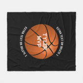 Name des Basketballspielers MVP/Zahl-2-Textzeile s Fleecedecke (Vorderseite (Horizontal))