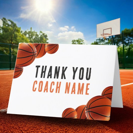 Name des Basketballtrainers Dankeskarte