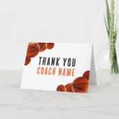 Name des Basketballtrainers Dankeskarte (Vorderseite)