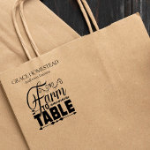 Name des Bauern "Bauernhof an Tisch" Gummistempel