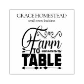 Name des Bauern "Bauernhof an Tisch" Gummistempel (Prägung)