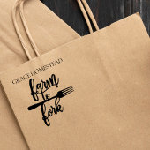 Name des Bauern "Bauernhof auf Gabel" Gummistempel