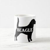 Name des Beagle Silhouette.png Kaffeetasse (Mittel)