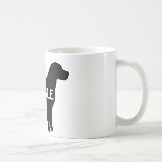 Name des Beagle Silhouette.png Kaffeetasse (Rechts)