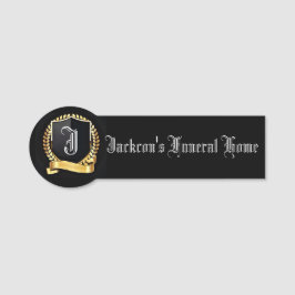 Name des Beerdigungsdirektors Namensschild