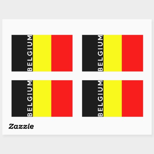 Name des belgischen Landes Rechteckiger Aufkleber (Blatt)