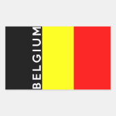 Name des belgischen Landes Rechteckiger Aufkleber (Vorderseite)
