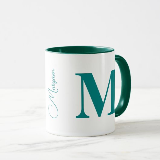 Name des benutzerdefinierten Anfangsbuchstabens |  Tasse (VorderseiteRechts)