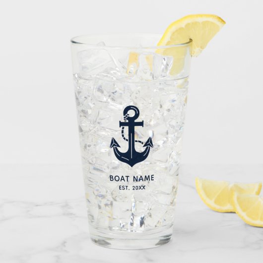 Name des benutzerdefinierten Ankerboots Glas (Rückseite Ice)