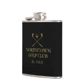 Name des benutzerdefinierten Black and Gold Golf C Flachmann (Links)