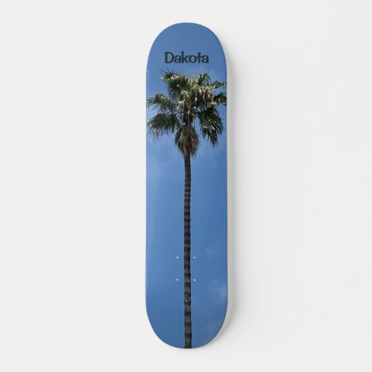 Name des benutzerdefinierten Blue Sky Palm Tree Skateboard (Vorne)