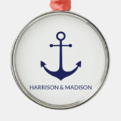 Name des benutzerdefinierten Bootes nautischer Ank Ornament Aus Metall (Vorne)