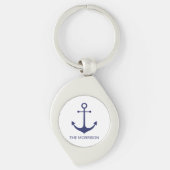 Name des benutzerdefinierten Bootes nautischer Ank Schlüsselanhänger (Vorderseite)