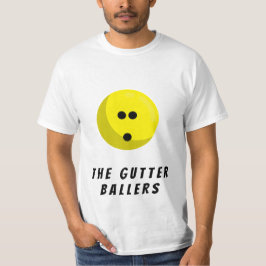 Name des benutzerdefinierten Bowlings | Gelber Bow T-Shirt