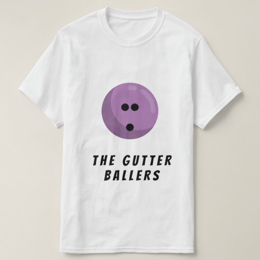 Name des benutzerdefinierten Bowlings | Lavender B T-Shirt (Design vorne)