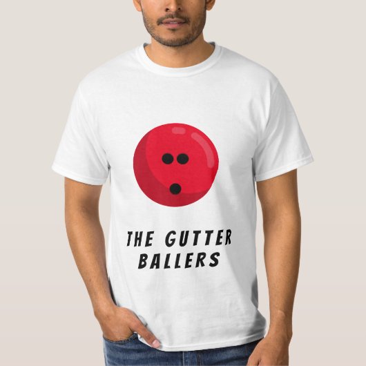 Name des benutzerdefinierten Bowlings | Red Bowlin T-Shirt (Vorderseite)