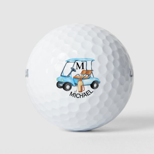 Name des benutzerdefinierten Cart Clubs Monogram Golfball (Vorderseite)