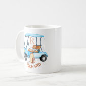 Name des benutzerdefinierten Cart Clubs Monogram Kaffeetasse (Vorderseite Links)