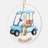 Name des benutzerdefinierten Cart Clubs Monogram Keramik Ornament (Links)
