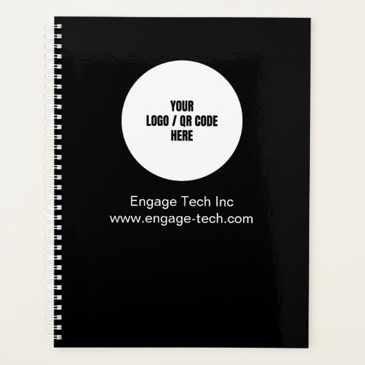 Name des benutzerdefinierten Firmenlogo Black Mode Planer (Vorderseite)