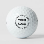 Name des benutzerdefinierten Firmenlogos Slogtext  Golfball (Vorderseite)