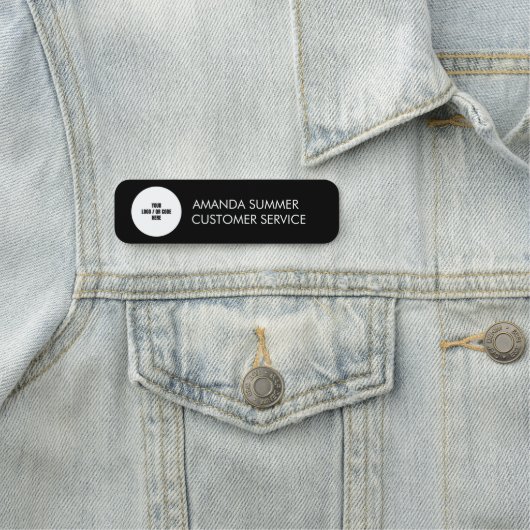 Name des benutzerdefinierten Firmenlogos Stilvoll Namensschild (Beispiel)