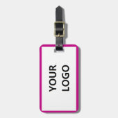 Name des benutzerdefinierten Firmenlogos Text-Info Gepäckanhänger (Vorderseite vertikal)