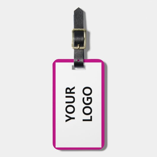 Name des benutzerdefinierten Firmenlogos Text-Info Gepäckanhänger (Vorderseite vertikal)