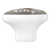 Name des benutzerdefinierten Fotos Personalisiert Keramikknauf (Seitenansicht)