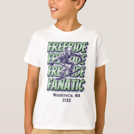 Name des benutzerdefinierten Freeride-Snowboarding T-Shirt