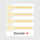 Name des benutzerdefinierten Gold Instagram Social Aufkleber (Blatt)