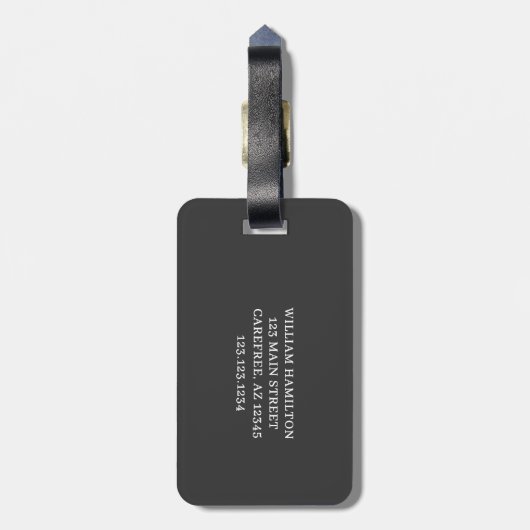 Name des benutzerdefinierten Golf-Logos Gepäckanhänger (Rückseite vertikal)