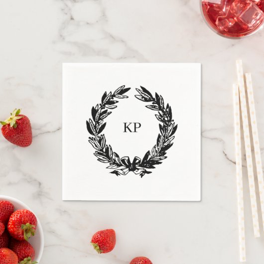 Name des benutzerdefinierten Hochzeitmonogramms Serviette (Beispiel)