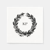 Name des benutzerdefinierten Hochzeitmonogramms Serviette (Vorderseite)