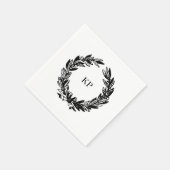 Name des benutzerdefinierten Hochzeitmonogramms Serviette (Ecke)