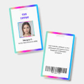 Name des benutzerdefinierten Hologram-Fotos Ausweis (Vorder- & Rückseite)