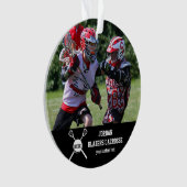 Name des benutzerdefinierten Lacrosse-Fotosammlung Ornament (Vorderseite)