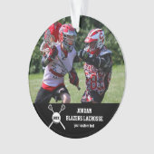 Name des benutzerdefinierten Lacrosse-Fotosammlung Ornament (Vorderseite)