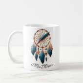 Name des benutzerdefinierten Lehrers Boho Dreamcat Kaffeetasse (Links)